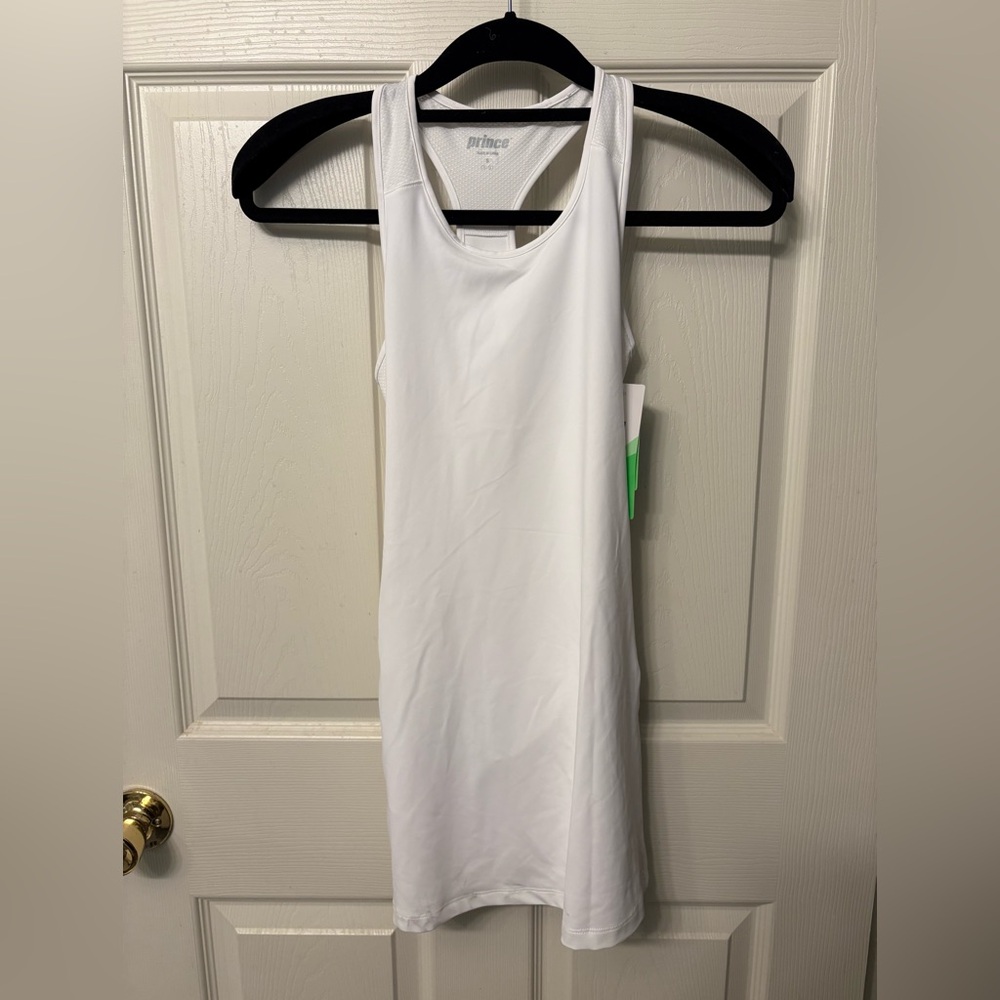 NWT Girl's Youth Prince White Tennis Match Dress with Compression Shorts Small